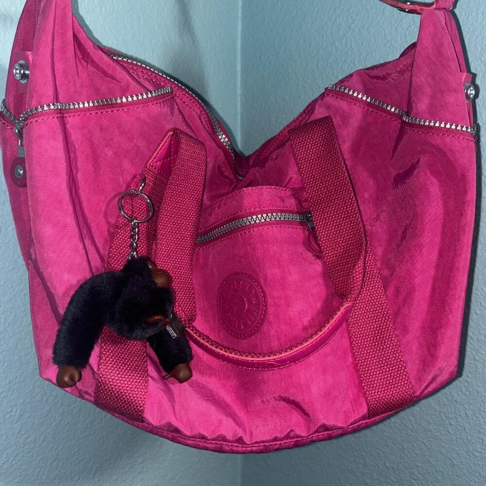 Kipling Art Medium Tote Bag - Bright Pink